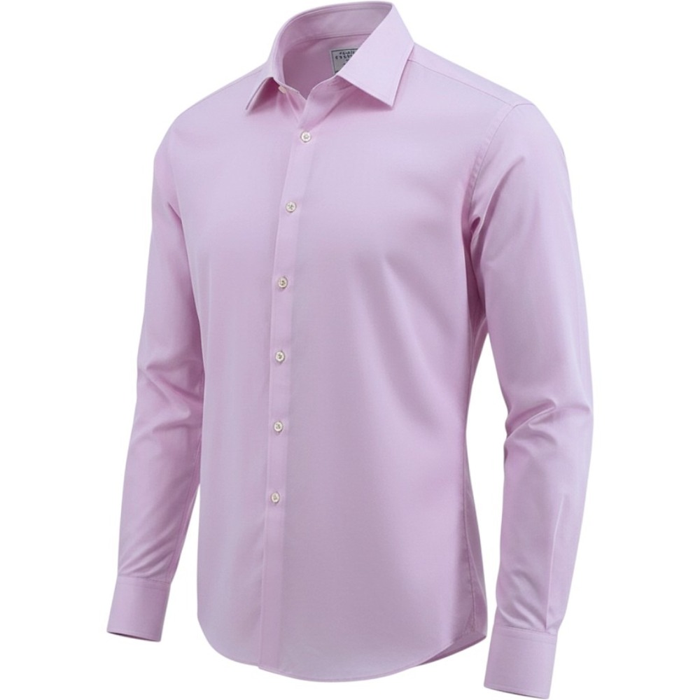 Charles Tyrwhitt Mens Pink Non Iron French Cuff Slim Fit Dress Shirt 18/37in